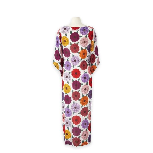 The J. Peterman Company Annata's Floral Caftan Kaftan L/XL - Picture 3 of 12